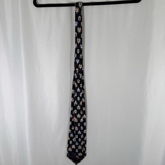 Mickey Inc Tie Men's 60" Mickey Mouse Face Print 100% Silk 4" Wide - Picture 5 of 5